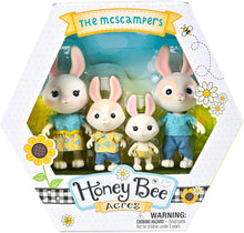 Load image into Gallery viewer, Honey Bee Acres The McScampers Rabbit Family, 4 Mini Flocked Doll Play Figures, Bunny
