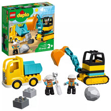 Load image into Gallery viewer, LEGO DUPLO Town Truck & Tracked Excavator Toy 10931