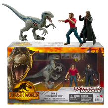 Load image into Gallery viewer, Jurassic World Dominion Owen & Velociraptor Blue Pursuit Pack