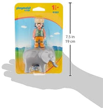 Load image into Gallery viewer, Playmobil 1.2.3 Zookeeper with Elephant
