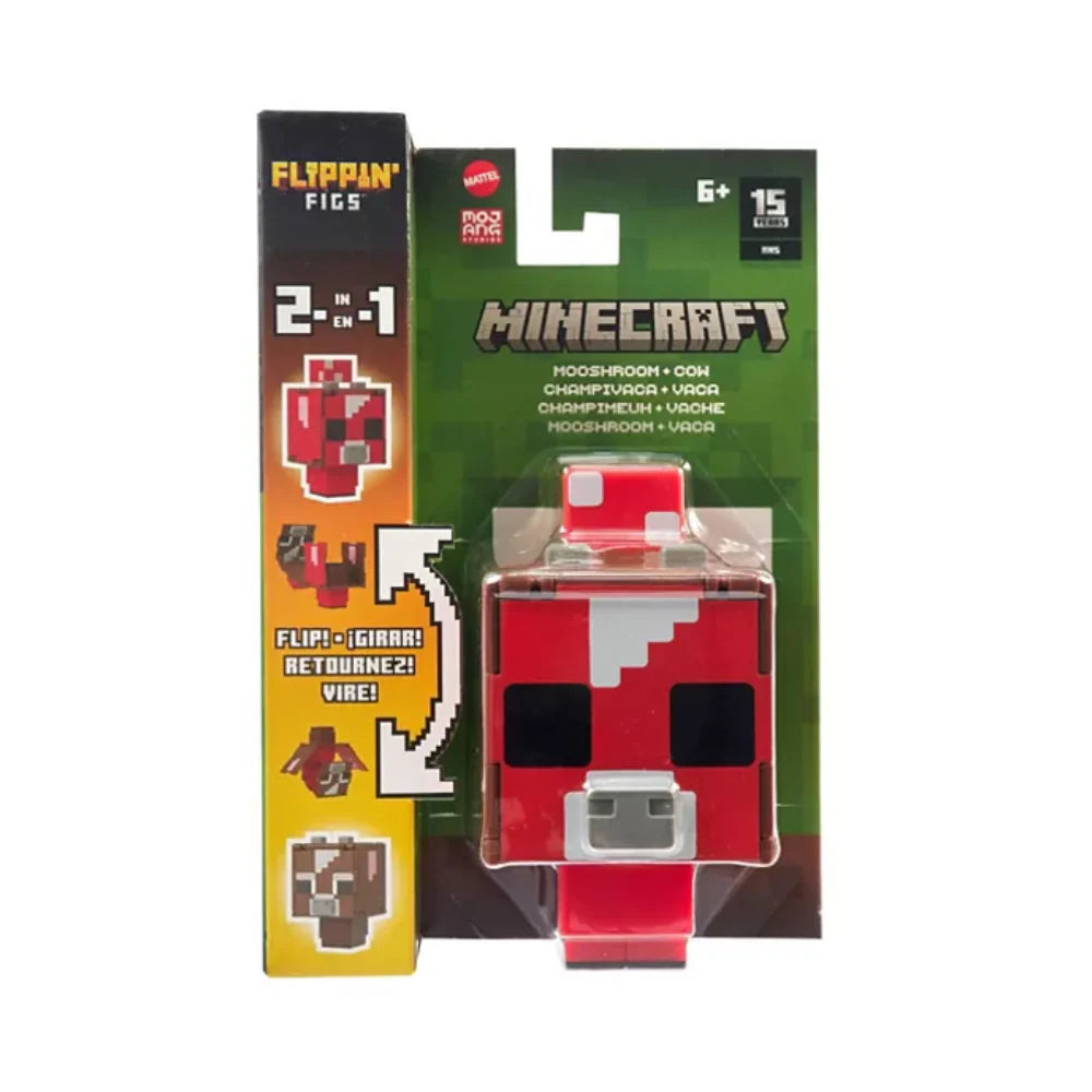 Minecraft Flippin' Figures MOOSHROOM + COW