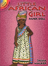 Load image into Gallery viewer, Little African Girl Paper Doll (Dover Little Activity Books) Paperback
