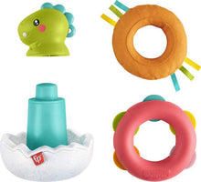 Load image into Gallery viewer, Fisher-Price Paradise Pals Wobble and Stack Dino
