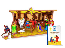 Load image into Gallery viewer, Away in a Manger Children&#39;s Nativity Book and Playset
