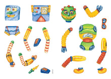Load image into Gallery viewer, Create Your Own Robot Sticker Activity Book
