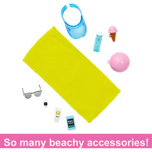 Load image into Gallery viewer, Barbie Ken Doll with Swim Trunks and Beach-Themed Accessories
