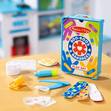 Load image into Gallery viewer, Melissa &amp; Doug Boo-Boos &amp; Bandages Reusable First Aid Pretend Play Set
