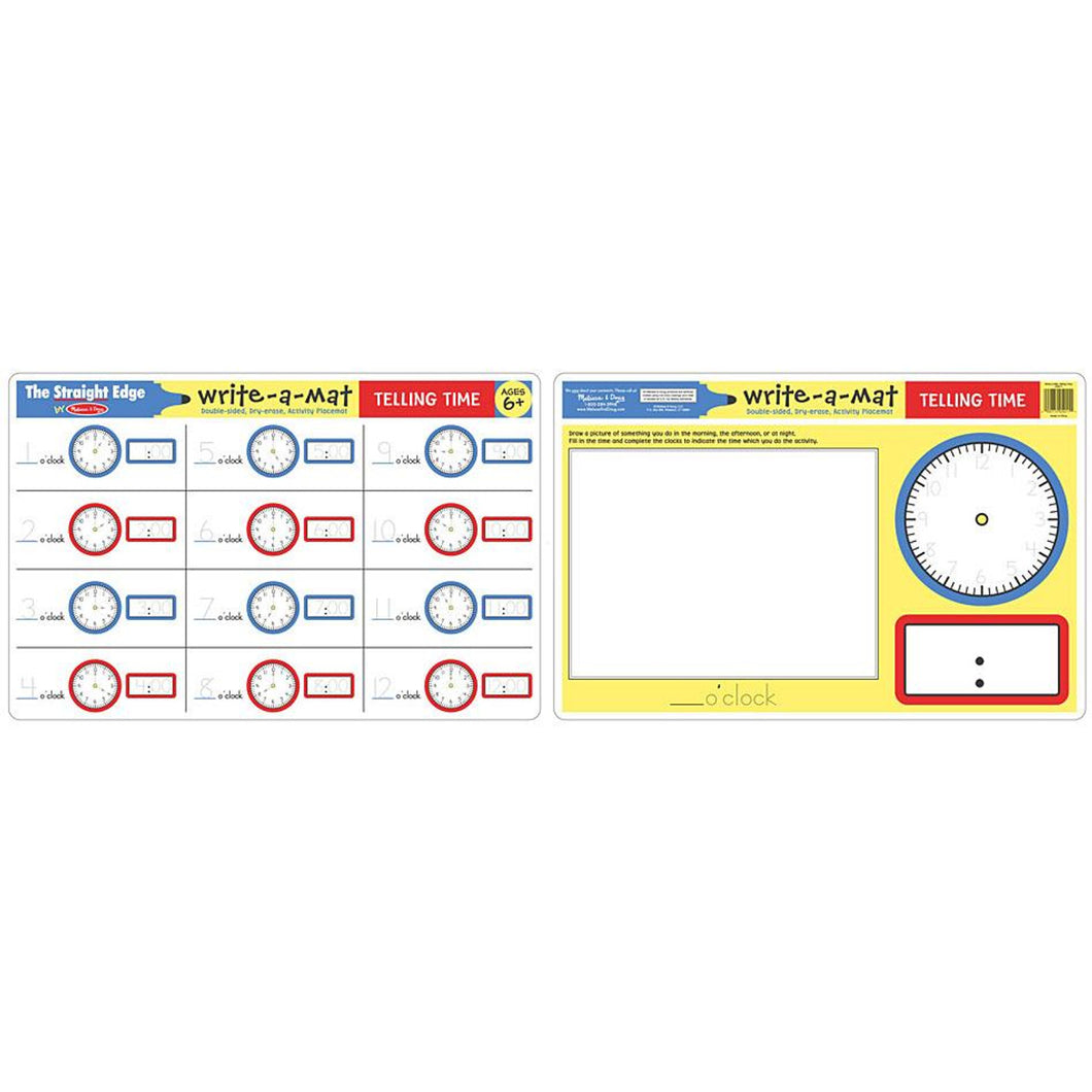 Melissa & Doug- Learning Mat: Telling Time