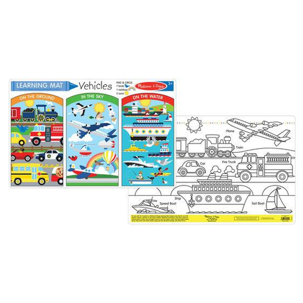Melissa & Doug- Learning Mat: Vehicles