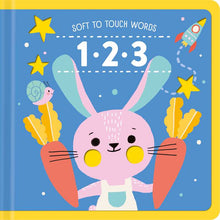 Load image into Gallery viewer, Soft To Touch Words 123 by Little Genius Books: Board Books; 10 pages / English
