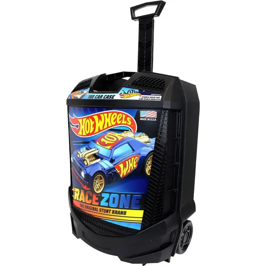 Hot Wheels 100-Car, Rolling Storage Case with Retractable Handle