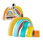 Load image into Gallery viewer, FAO Schwarz Fruit Stacker Wood Building Set - 5pc
