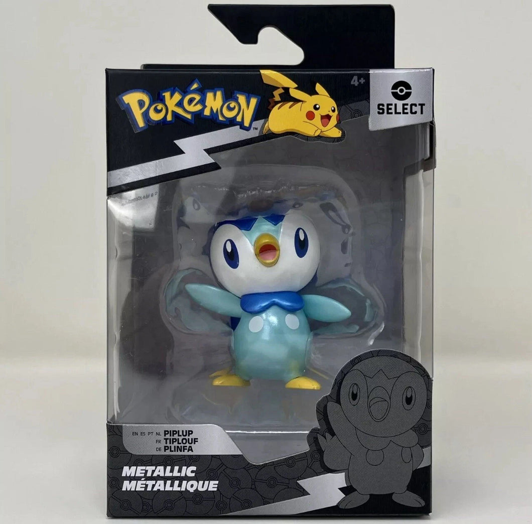 Jazwares Pokemon Select True Color Metallic Piplup 3-in Battle Figure