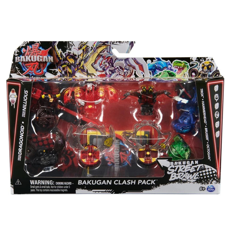 Bakugan Street Brawl Trox, Hammerhead, Bruiser & Octogan Exclusive Bakugan Clash Pack