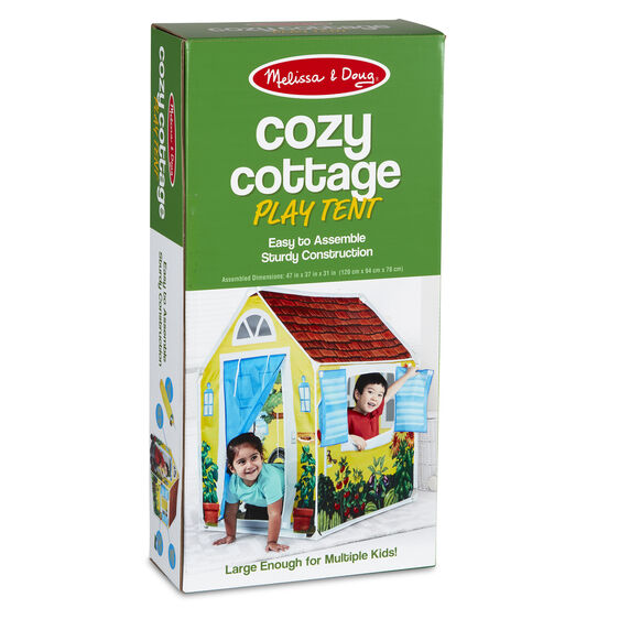 Melissa & Doug- Cozy Cottage Fabric Play Tent and Storage Tote
