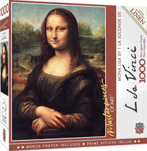 Load image into Gallery viewer, Master Pieces- Da Vinci: Mona Lisa Linen Jigsaw Puzzle
