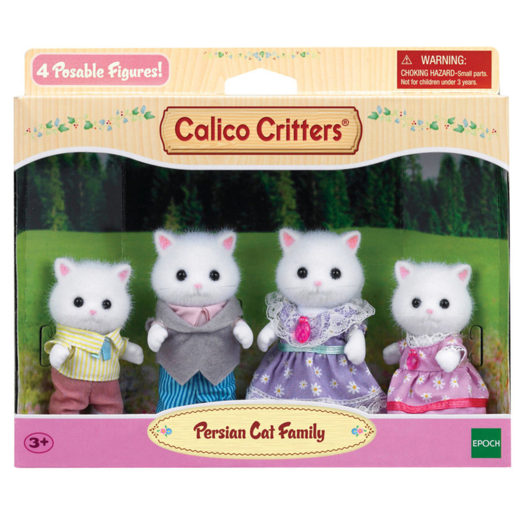 Calico Critters Persian Cat Family White