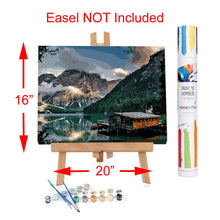 Load image into Gallery viewer, Adult Paint By Numbers Acrylic Set Norwegian Fjord Cabin
