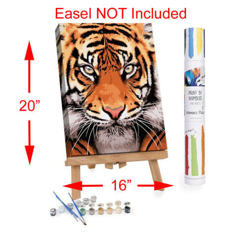 Adult Paint By Numbers Acrylic Set Tiger Face
