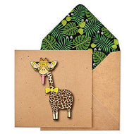 Bowtie Giraffe Handmade Greeting Card