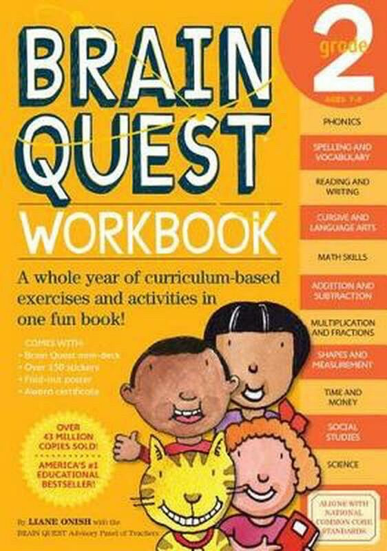 Brain Quest Grade 2 Workbook [With Stickers]: A Whole Year of Curriculum-Based E
