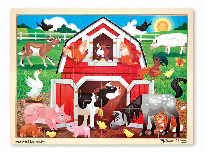 Melissa & Doug- Barnyard Buddies Wooden Jigsaw Puzzle