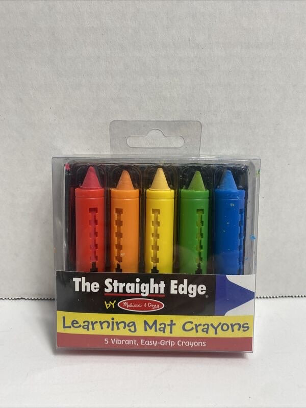 Melissa & Doug Learning Mat Crayons (5-Pack of assorted colors)