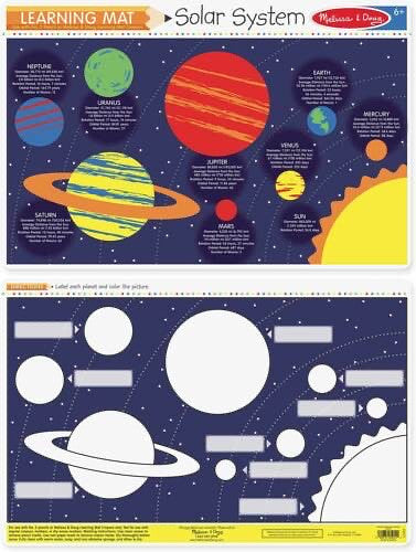 Melissa & Doug Learning Mat Placemat - Solar System