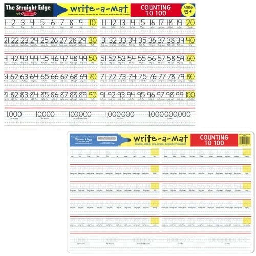 Melissa & Doug Write-a-Mat Placemat - Counting to 100