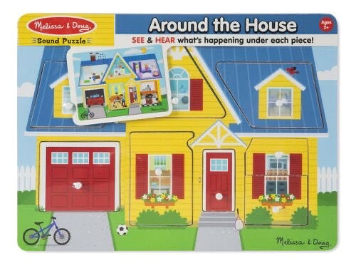 Melissa and Doug Around the House Wooden Sound Puzzle