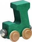 Name Train J - Bright Color Childrens Wooden Trains
