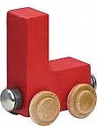 Name Train L - Bright Color Childrens Wooden Trains