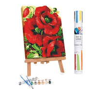 Beautiful Red Poppies Paint by Number 20x16in