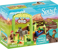 Playmobil Spirit Riding Free Snips & Señor Carrots with Horse Stall