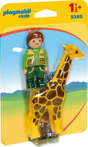 Playmobil 1.2.3 Zookeeper with Giraffe