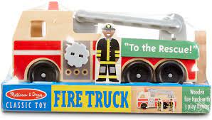 Melissa & Doug- Wooden Fire Truck w/ Fire Fighters