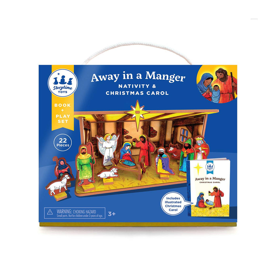 Away in a Manger Children's Nativity Book and Playset