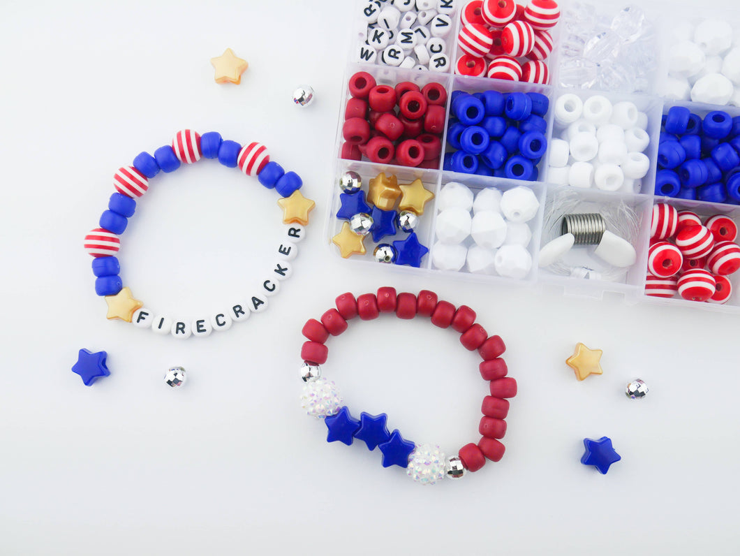 4th of July DIY Bracelet Craft Kit For Kids, Fourth, USA