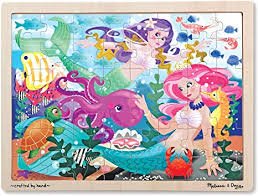Melissa And Doug- Mermaid Fantasea Wooden Jigsaw Puzzle