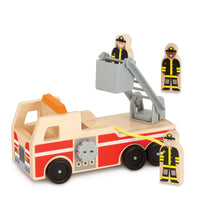 Load image into Gallery viewer, Melissa &amp; Doug- Wooden Fire Truck w/ Fire Fighters

