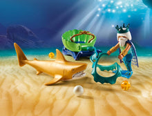 Load image into Gallery viewer, PLAYMOBIL Mermaid King of the Sea with Shark Carriage
