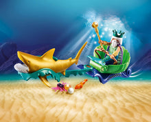Load image into Gallery viewer, PLAYMOBIL Mermaid King of the Sea with Shark Carriage
