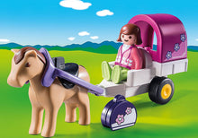 Load image into Gallery viewer, Playmobil  1.2.3 Horse-Drawn Carriage with Removable Canopy
