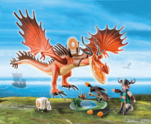 Load image into Gallery viewer, Playmobil Dragons Snotlout and Hookfang
