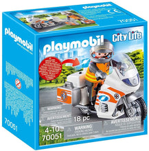 Load image into Gallery viewer, Playmobil Emergency Motorbike
