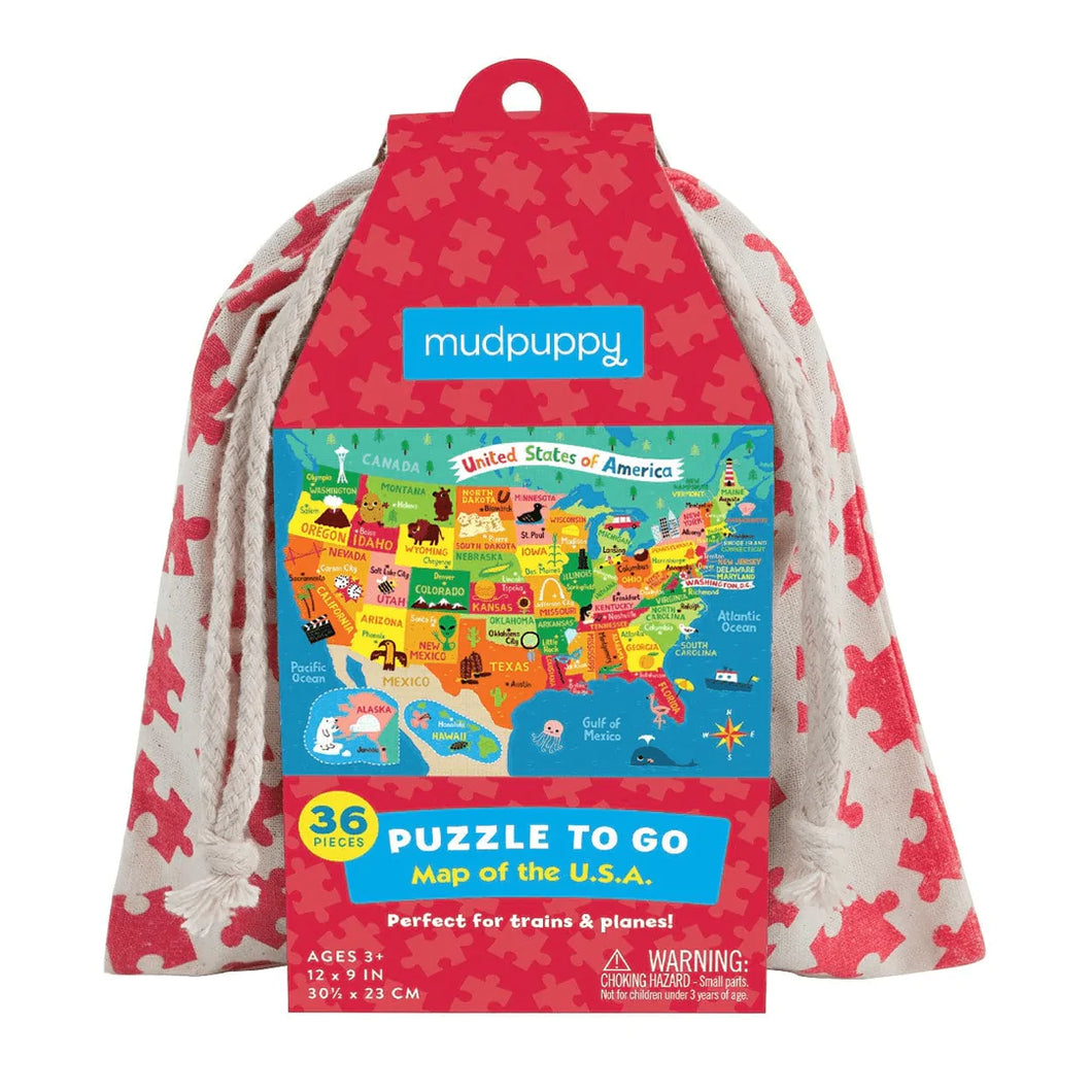 Muddpuppy- Map Of U.S.A. Puzzle To Go