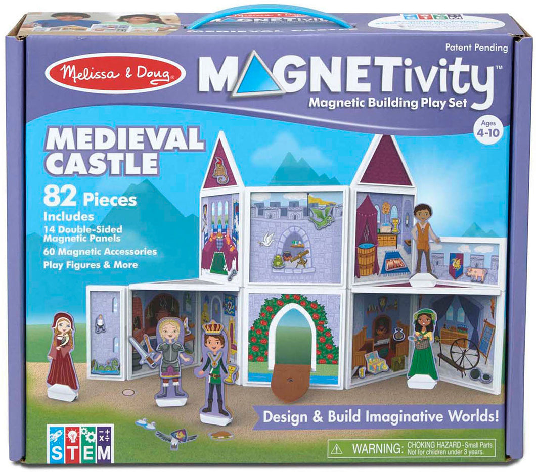 Melissa & Doug- Magnetivity Magnetic  Building Play Set: Medieval Castle