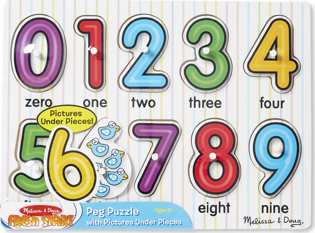 Melissa & Doug- Lift & See  Number Peg Puzzle