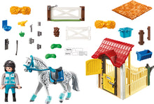 Load image into Gallery viewer, Playmobil Horse Stable with Appaloosa Building Set
