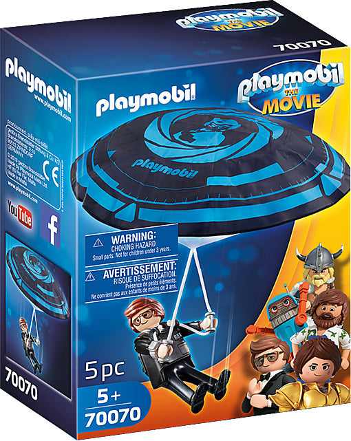 PLAYMOBIL THE MOVIE Rex Dasher with Parachute